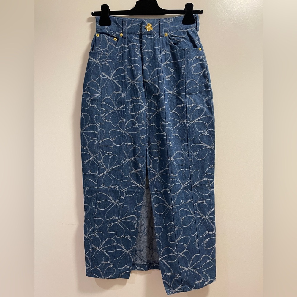 Avec les filles denim skirt